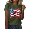 thumbnail image 2 of VerPetridure American Flag Stars Stripes Shirts for Women 4th of July Patriotic Shirt Cute Graphic Blouse USA Flag Tops Summer Tee, 2 of 4