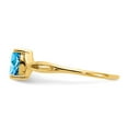 thumbnail image 4 of Primal Gold 14 Karat Yellow Gold Blue Topaz Birthstone Ring, 4 of 5