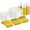 Gold, variant on 150 PCS Black and Gold Disposable Dinnerware Set, Plastic Plates for Party, Including 25 Dinner Salad Plates, Cups, Forks Knives Spoons for New Year Party Supplies