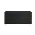 thumbnail image 4 of Modern Lacquered 4 Door Wooden Cabinet Sideboard Buffet Server Cabinet Storage Cabinet for Living Room, Entryway, Hallway, Office, Kitchen and Dining Room (Black), 4 of 10