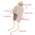thumbnail image 2 of Fnooota Womens Knit Hats with Earflap, Casual Windproof Warm Snow Winter Beanies for Women Khaki Size Free Size, 2 of 8