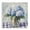 Pastel Hydrangeas Gingham Vase, variant on Stupell Industries White Hydrangeas in Blue Vase Canvas Wall Art, design by Gina Kelly