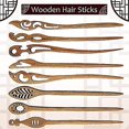 thumbnail image 4 of Palillos de pelo japoneses de madera de 8 piezas, 4 of 5