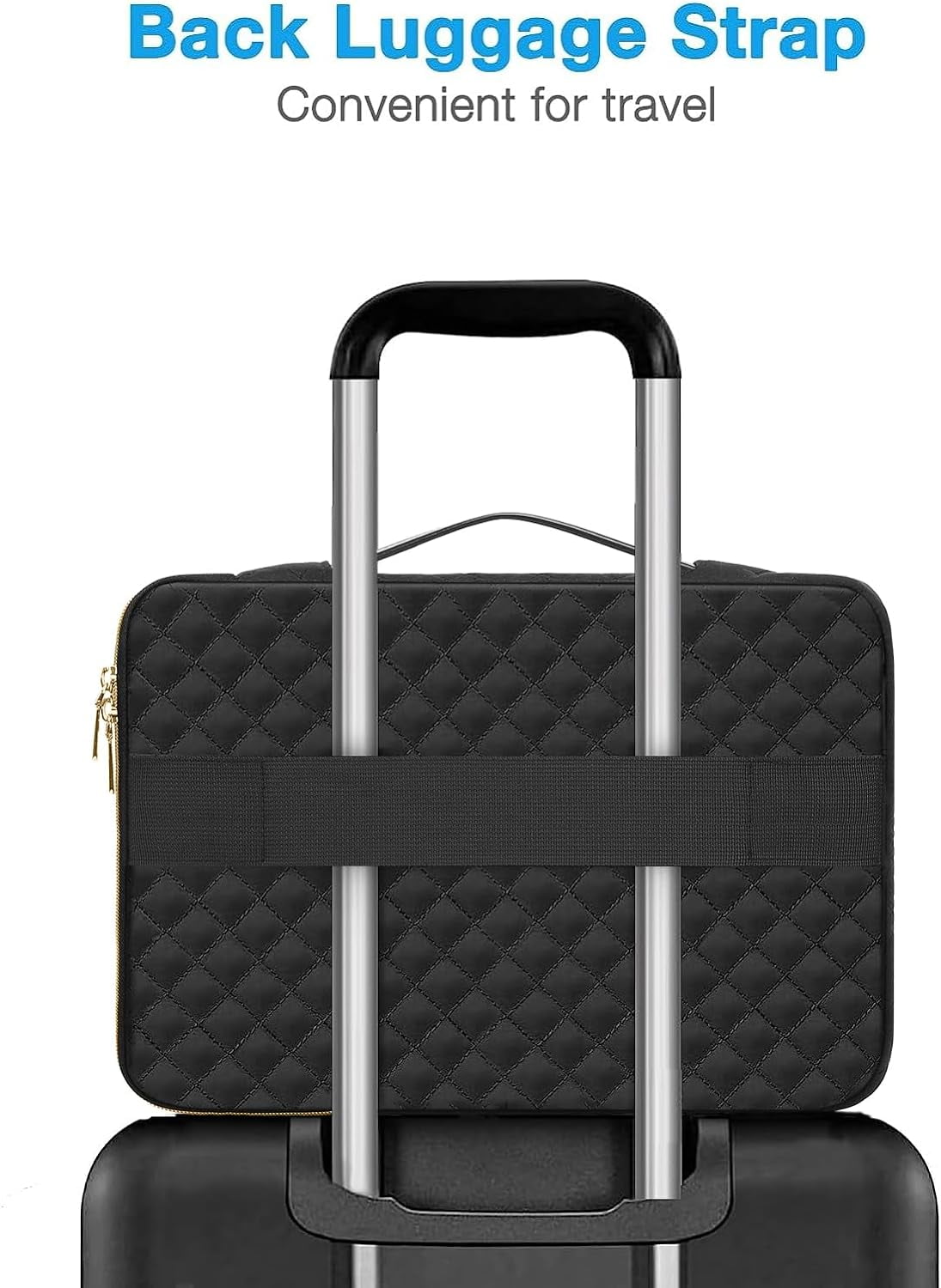Mosiso 360 Protective Laptop Sleeve Case for MacBook Air 15 inch M3 A3114 M2 A2941 2024 HP Surface Lenovo Notebook Briefcase Carrying Handbag, Black