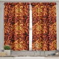 thumbnail image 2 of Ambesonne Abstract Valance & Curtain, Floral Surreal Curves, 55"x30", Yellow Orange Black, 2 of 6