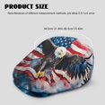 thumbnail image 4 of FUIALDOLG Bald Eagle with American Flag Print Forward Cap, Adjustable All-Season Forward Beret Hat Heavy-Duty Guys Ivy Flat Cap for Daily Commuting Travel, 4 of 4