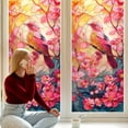 thumbnail image 5 of Stained Glass Window Film UV Resistant Window Privacy Film Colorful Flowers Privacy Rainbow Decals Living Room Bedroom Sun Blocking Decor Removable Static Cling Stickers,15.7"x39.4", 5 of 5