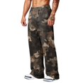thumbnail image 5 of Hsovts Camo Sweatpants for Men Lounge Relaxed Fit Drawstring Elastic Waist Running Casual Sweatpants Athletic Pant with Pockets Coffee S, 5 of 8