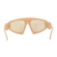 thumbnail image 4 of Oversized Curved Top Racer Thick Plastic Sunglasses Beige, 4 of 4