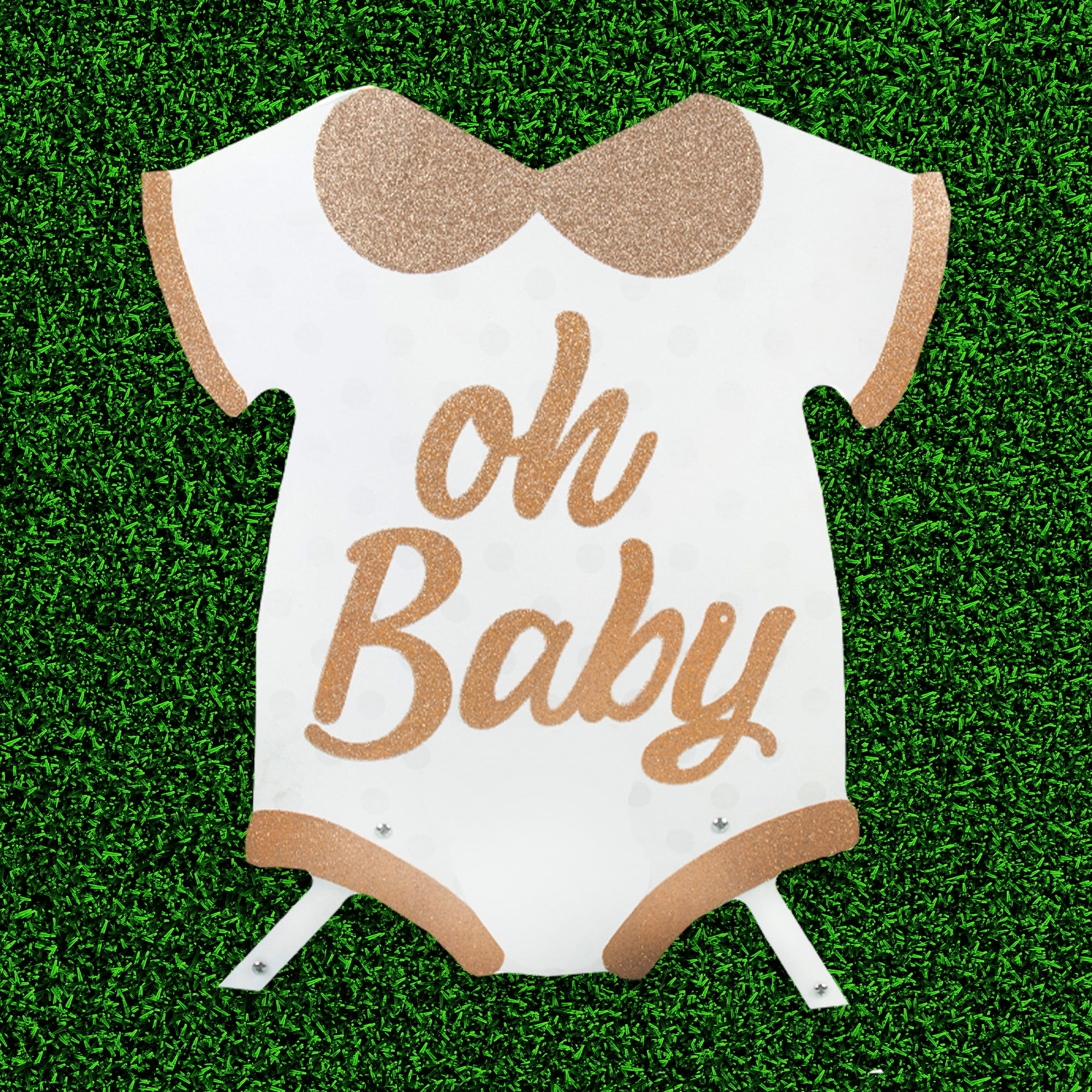 Way to Celebrate “Oh Baby” Onesie Plastic Lawn Sign, Baby Shower