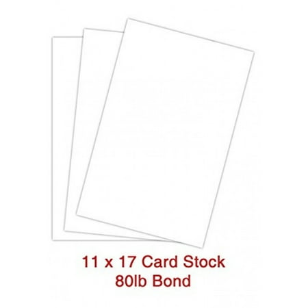 White Card Stock - 11 X 17 in 80 Lb. Cover Smooth (218gsm) - 50 Sheets by Superfine Printing Inc.