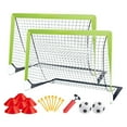 thumbnail image 2 of Porterías de fútbol para niños perfecl con balón de fútbol 2 piezas plegable patio trasero, 2 of 8