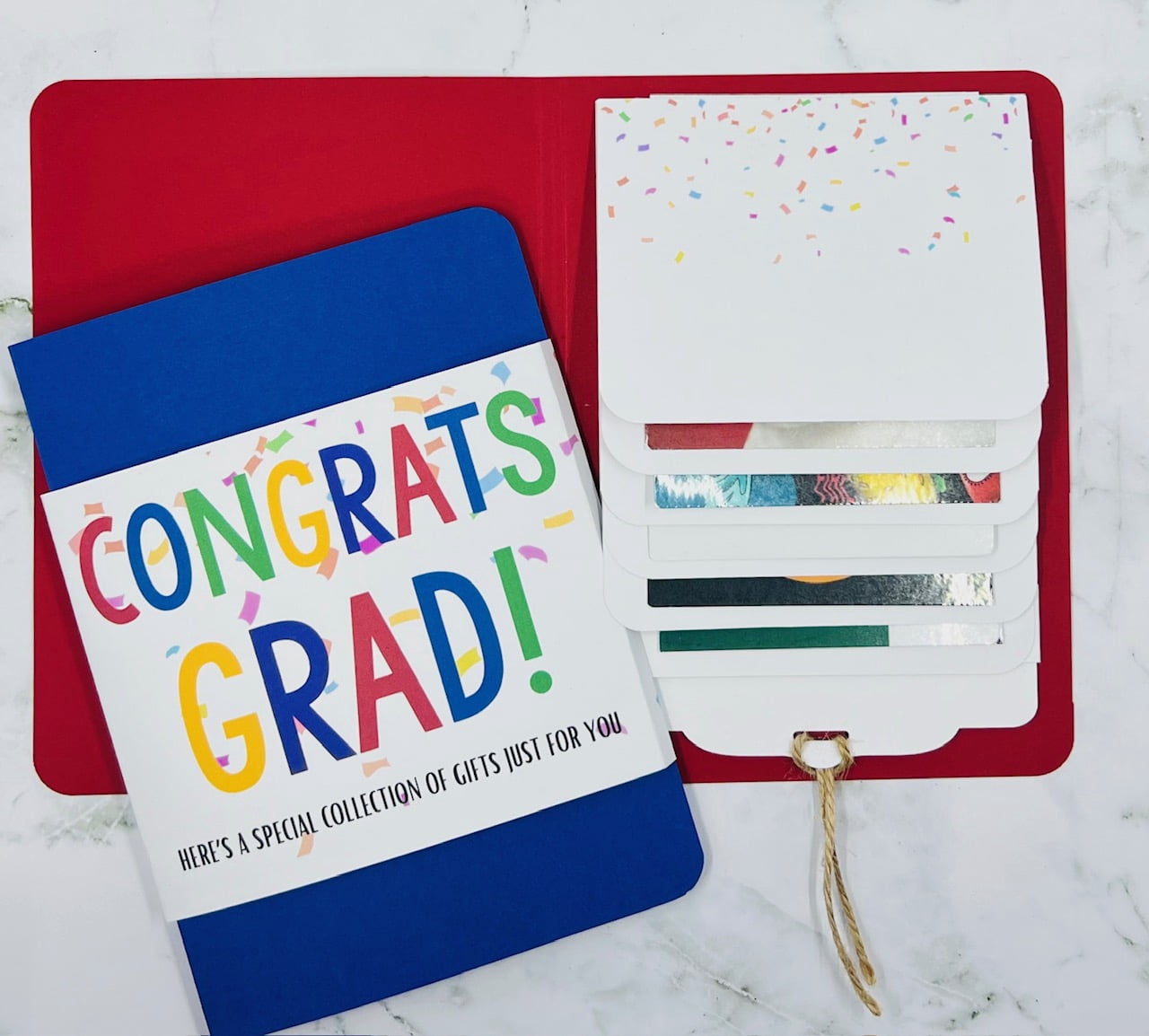 Graduation Waterfall Gift Card Booklet (Red Booklet)