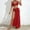 Red, variant on Women 3 Piece Swimsuit Sexy Halter Bikini Sets with Beach Coverup High Slit Maxi Skirt Beach Vacation Swimwear