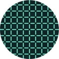 thumbnail image 1 of Ahgly Tapis Rond Lavable en Machine Intérieur Transitionnel Vert Cyan Foncé, 3 Pieds Rond, 1 of 7