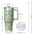 thumbnail image 3 of 40oz Boho Mandala Tumbler with Handle Flip Straw Lid Vacuum Insulated Stainless Steel Leak Proof Travel Mug Gift for Men Women Him Her Travel Must Haves, 3 of 5
