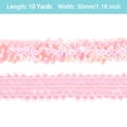 thumbnail image 2 of Unique Bargains 10 Yards 1.2 Inch Elastic Sequins Trim Flat Stretch Sequin Ribbon Strip, Pink, 2 of 4