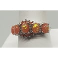 thumbnail image 4 of Size 10.5, Orange Fire Opal Topaz Silver Ring, 4 of 5