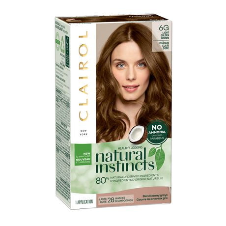 Clairol Natural Instincts 6G Light Golden Brown Semi-Permanent Hair Dye