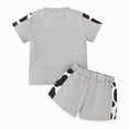 thumbnail image 3 of NOLDARES Toddler Girl Clothes Summer Outfits Cute Baby Short Sleeve T-shirt Shorts 18 Months to 6 Years(Grey,2-3 Years), 3 of 9