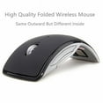 thumbnail image 4 of 2.4ghz Wireless Foldable Folding Arc Optical Mouse for Microsoft Laptop Notebook - Black, 4 of 9