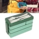 thumbnail image 3 of Fiambrera ecológica de tres capas con 4 compartimentos para adultos, perfecta para el trabajo, la escuela y los picnics, 3 of 8