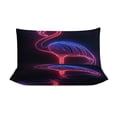 thumbnail image 4 of Quilt Cover Set Fashionable Printed Bedding Covers with Pillowcase Home Textiles, Neon Flamingo Queen (90"x90"), 4 of 5