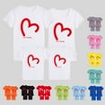 thumbnail image 5 of WREESH Family Matching T-Shirts for Men Comfortable Crew Neck T-Shirts with Heart Prints for a Family of Three or Four Kindergarten Class Uniform Gray, 5 of 5