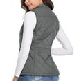 thumbnail image 5 of Meichang Womens Quilted Vests Lightweight Sleeveless Stand Collar Zip Up Quilted Padded Gilet Jacket With Pockets, 5 of 10
