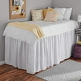 thumbnail image 3 of Dorm Bedskirt- Dorm Bedskirt for Dorm Room, 34" Tailored Drop Dust Ruffle Bedskirt, Extra Long College Dorm Bedskirt, 100% Microfiber-White Solid, Twin-XL Size (39"x 80"), 3 of 4