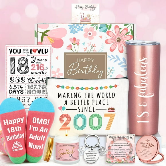 Set de regalo YENCHORN para 18 cumpleaños para niñas con 10 unidades
