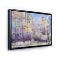 thumbnail image 3 of Designart 'Abstract Cityscape With Pastel ' Modern Framed Canvas Wall Art Print, 3 of 5