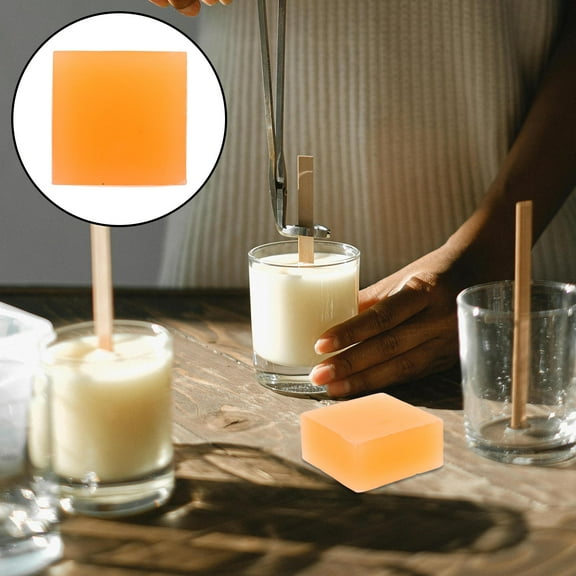 Masteelf Orange Wax Melts for Crafts Low Temperature Aromatherapy Reliable Raw Materials DIY Candle Making 2.5 oz