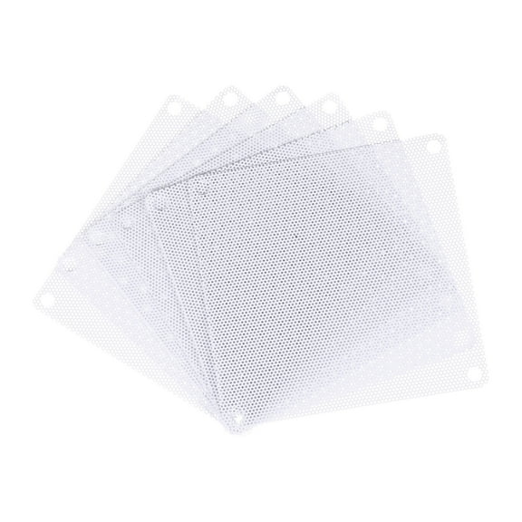 Uxcell 6Pcs PC Dust Filter, 90x90mm Computer Case Cooler Dustproof Mesh Cover Fan Grills for Computer Chassis White