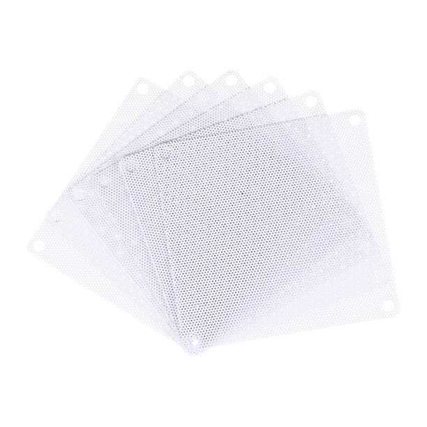 Filtro de polvo para PC Uxcell 6PCS, cubierta de malla a prueba de polvo para ventiladores de 90x90mm de PVC para chasis de computadora blanca