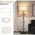 thumbnail image 5 of Rectangle Lamp Shades Set of 2, 16"L x 8"W x 10"H Large Beige Lampshades for Table Lamps Floor Lamps, Natural Linen Lamp Shade Replacement, Spider, Harp Holders Included, Easy Assembly Required, 5 of 8