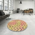 thumbnail image 4 of Ahgly Company Machine Washable Indoor Round Transitional Orange Area Rugs, 4' Round, 4 of 7