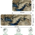 thumbnail image 3 of safarsa Kitchen Mats for Floor Set of 2 Pieces Marble Pattern Kitchen Rugs and Mats Non Skid Washable Kitchen Floor Mat(17" Wx30 L+17" Wx 47" L), 3 of 6