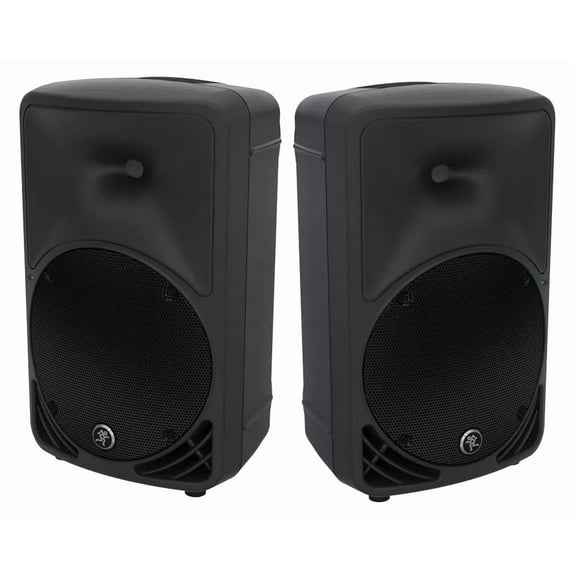2 Mackie Mackie SRM350v3 1000W 10 inch Powered Speaker