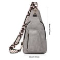 thumbnail image 3 of Bolso Bandolera Bolso bandolera Bolso Retro Casual Daypack Guitarra Ajustable Correa Cofre para Viajes Gris, 3 of 5