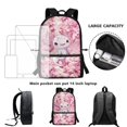 thumbnail image 6 of HUIACONG Cherry Blossom Axolotl Backpack for Middle School Girls Large Capacity Ergonomic Padded Straps Wear‑Resistant for Kids Students 6‑18 Daily Use, 6 of 6