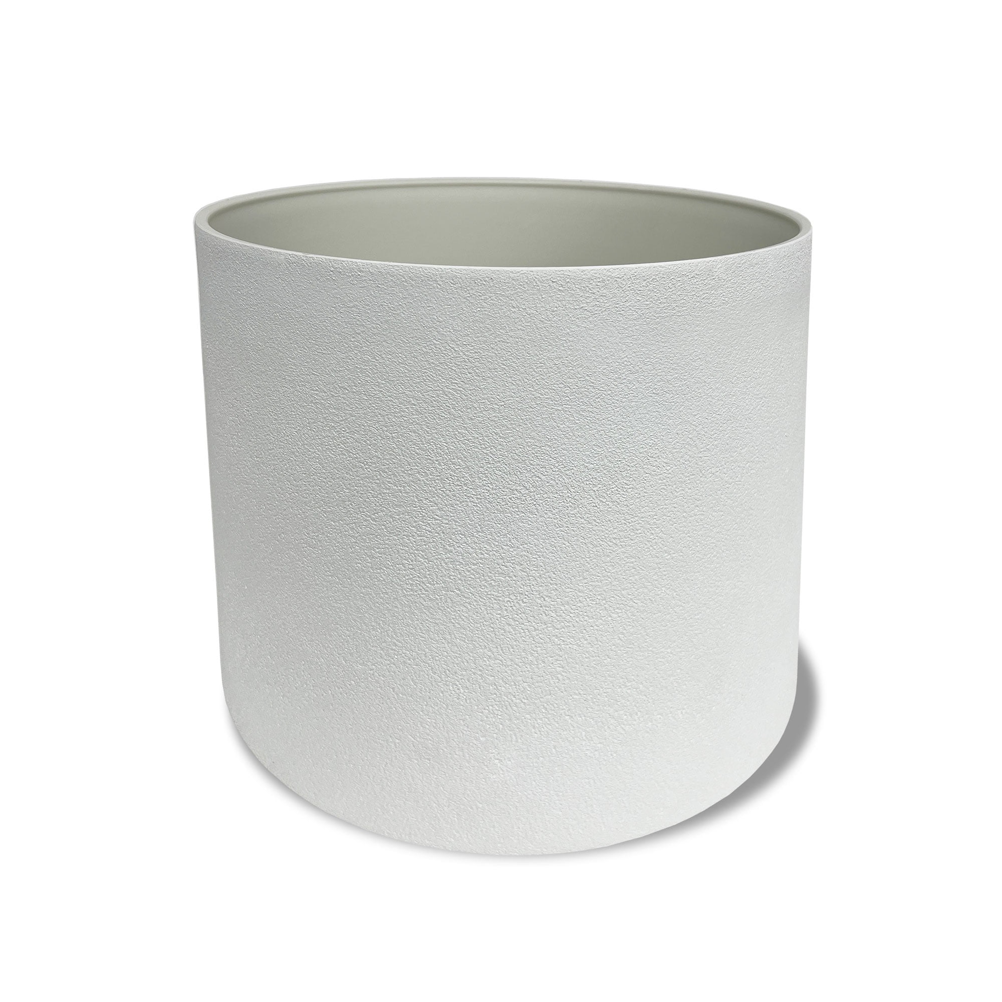 Acerra Cylinder Planter, 13" x 11.5"H White, 2 Pack