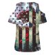 thumbnail image 4 of Fiudx Ofertas y Liquidaciones Camisa de Cuello Redondo de Manga Corta con Hombros Descubiertos y Estampado Informal a La Moda para Mujer, 4 of 4