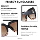 thumbnail image 5 of Lentes de Sol Retro Cuadrados Grandes para Mujer FEISEDY B2276, 5 of 8