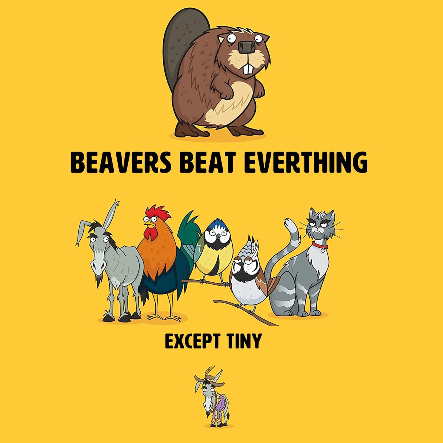 Ginger Fox Giant Beaver! Tiny ! Card Game - Hilarious Adult Animal Nature Game for Ages 16+
