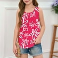 thumbnail image 4 of BRGZLK Girls Tank Top Funny Floral Print Sleeveless Shirts Summer Casual Round Neck Beach Holiday Tee Red 5-6 Years, 4 of 6