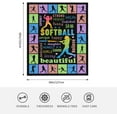 thumbnail image 3 of Softball Gifts for Girls, Softball Blanket 50''''x60'''', Girls Softball Gifts, Birthday Softball Gifts for Teen Girls Blanket Soft Cozy Flannel Throw Blanket Gifts for Sport Lovers, 3 of 6
