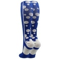 thumbnail image 2 of Crazy Dots Over the Calf Socks (Royal/White, Large), 2 of 2