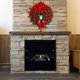 thumbnail image 3 of Corona navideña de flores artificiales rojas de 43 cm, coronas navideñas, corona navideña para chimenea, decoración navideña para interior y exterior, para puerta, pared, ventana, pared, 3 of 5
