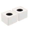 thumbnail image 3 of White ABS Square Frame Interview Microphone Station Logos with Creative Design 2 Pieces, 3 of 8